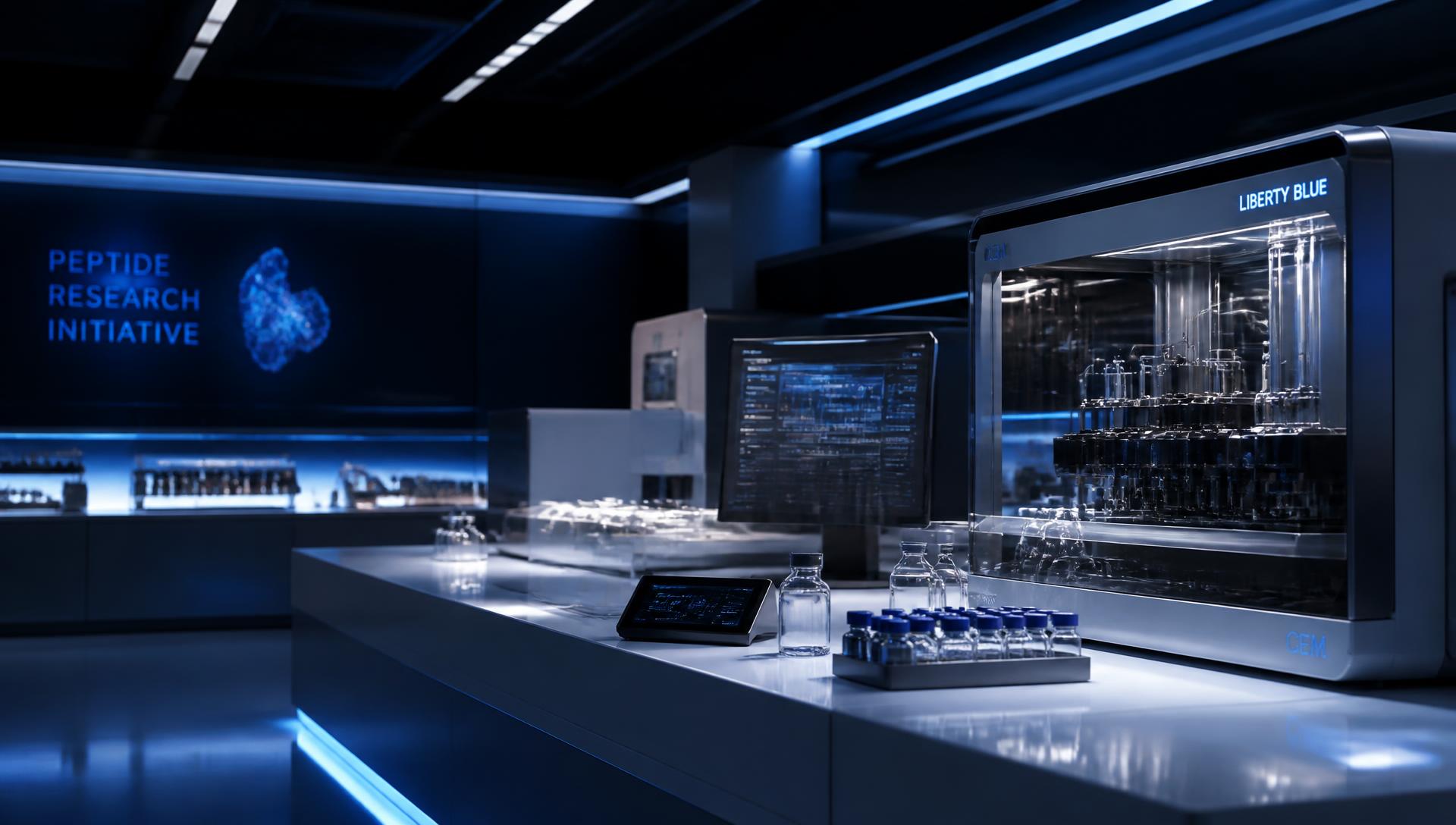 Modern peptide research laboratory